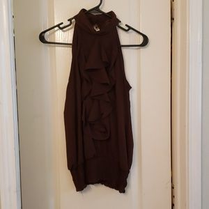 Brown sleeveless top